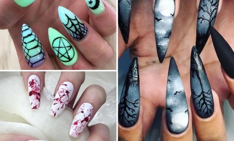 30 ideias assustadoras de nail art para o Halloween que vão te surpreender