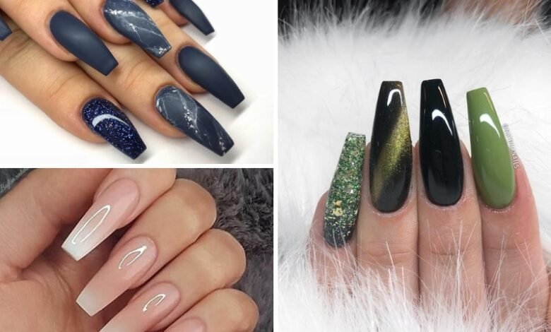 36 melhores designs de unhas de caixão que você deveria usar