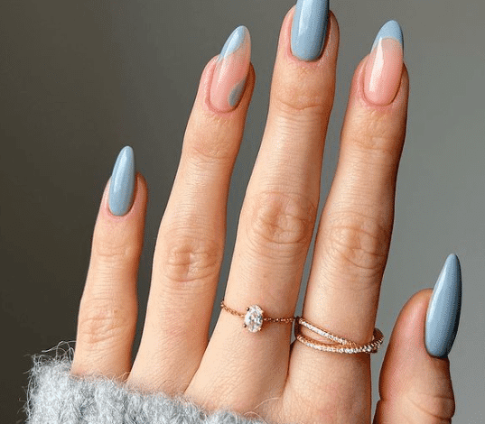 Mais de 50 ideias lindas de unhas claras e azuis bebê para experimentar 1 50+ Beautiful Light & Baby Blue Nails Ideas to Try