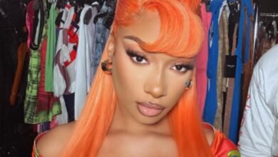 Megan Thee Stallion arrasa com uma cor de cabelo que estamos apelidando de 'Orange Creamsicle'