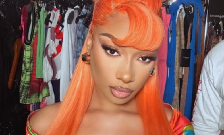 Megan Thee Stallion arrasa com uma cor de cabelo que estamos apelidando de 'Orange Creamsicle'