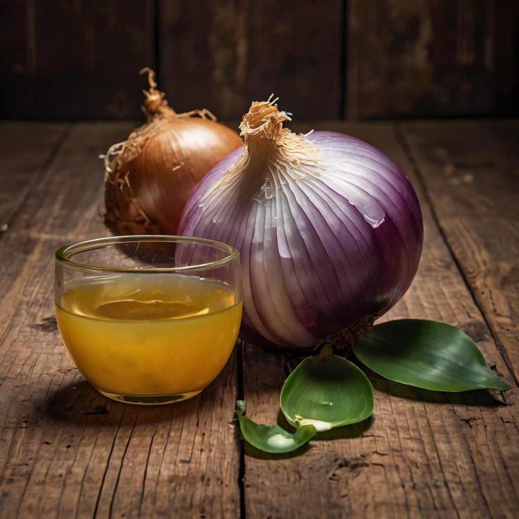 cebola e óleo de coco para cabelos