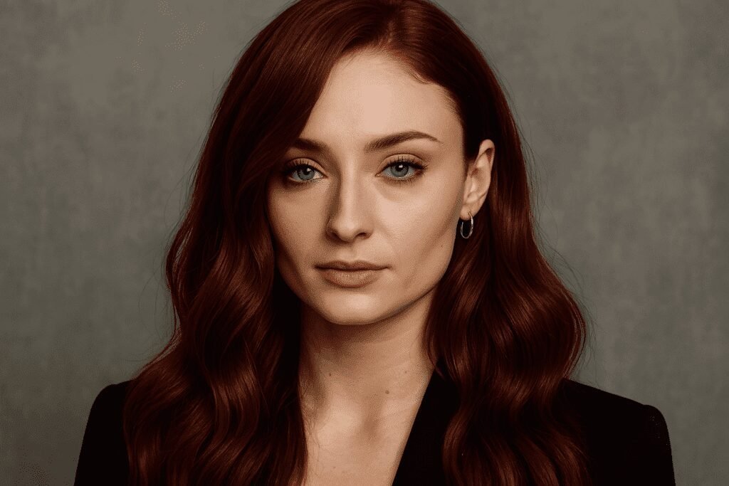 Sophie Turner e o Cherry Wine Sofisticado