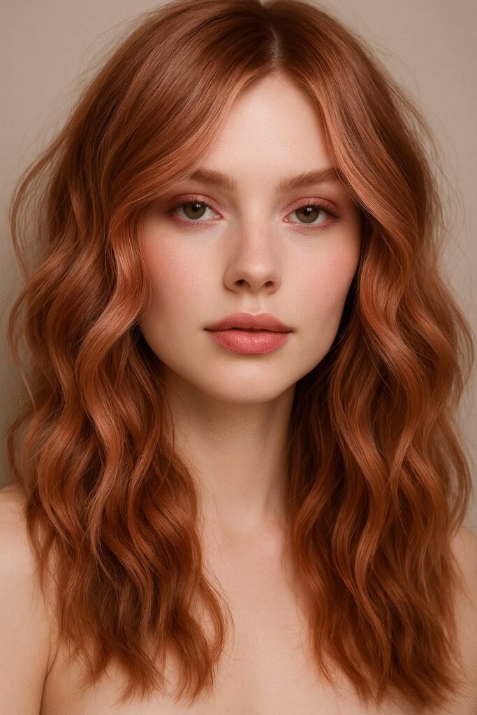 cabelo Caramelo Rose Gold Moderno